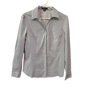 ✨3/$20✨ Atmosphere‎ Blue and White Striped Button Down Top. Size 10